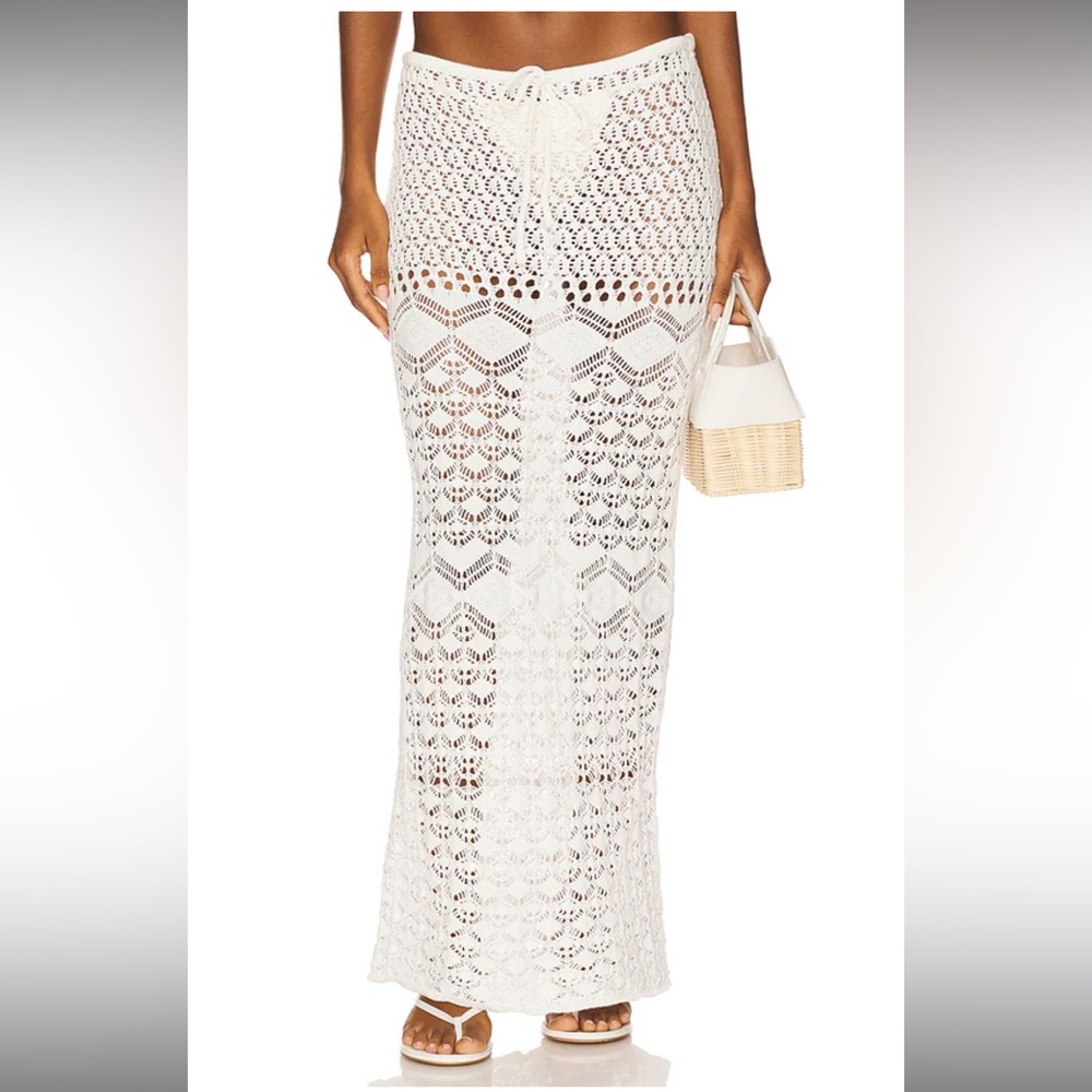 MORE TO COME Maria Maxi Skirt in Ivory, xs
